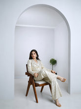 Load image into Gallery viewer, White Tailored Jacket With Wide Leg Pants