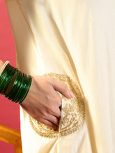 Load image into Gallery viewer, Off-White Embroidered Pocket Kurta Set