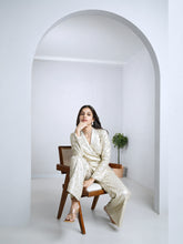 Load image into Gallery viewer, White Tailored Jacket With Wide Leg Pants