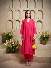 Load image into Gallery viewer, Hot Pink Dil Pocket Kurta Set