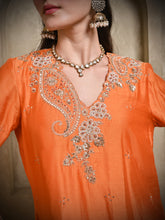 Load image into Gallery viewer, Orange Paisley Kurta Set