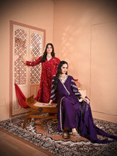 Load image into Gallery viewer, Maroon Jaal Classic Kurta Set