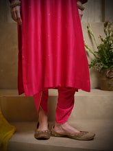 Load image into Gallery viewer, Hot Pink Straight Kurta With Dhoti Set