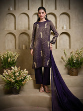 Load image into Gallery viewer, Deep Purple Stripe Keri Kurta Set