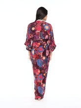 Load image into Gallery viewer, Wine Starry Drape Dress