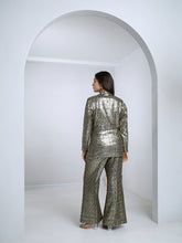 Load image into Gallery viewer, Black Tailored Jacket With Wide Leg Pants