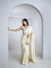 Load image into Gallery viewer, Cream Classic Saree With Diamond Blouse