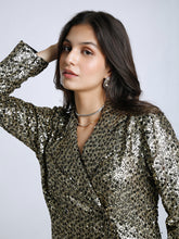 Load image into Gallery viewer, Black Tailored Jacket With Wide Leg Pants