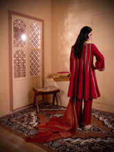 Load image into Gallery viewer, Maroon Kali Kurta Set