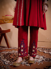 Load image into Gallery viewer, Maroon Kali Kurta Set