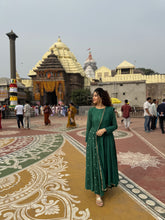 Load image into Gallery viewer, Rama Green Mogra Anarkali Set