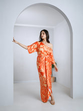 Load image into Gallery viewer, Off Shoulder Top With Self Drape Skirt