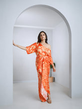 Load image into Gallery viewer, Off Shoulder Top With Self Drape Skirt