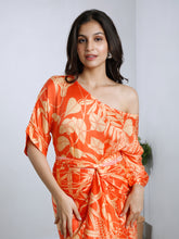 Load image into Gallery viewer, Off Shoulder Top With Self Drape Skirt