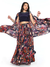 Load image into Gallery viewer, Navy Blue Lehenga