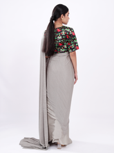 Load image into Gallery viewer, Grey Cocktail Saree