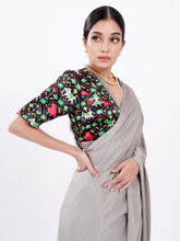 Load image into Gallery viewer, Grey Cocktail Saree