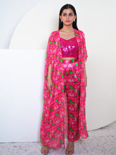 Load image into Gallery viewer, Straight Pants With Blouse And Cape