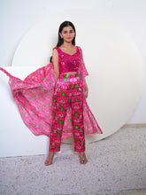 Load image into Gallery viewer, Straight Pants With Blouse And Cape