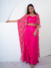 Load image into Gallery viewer, Draped Skirt With Blouse And Cape