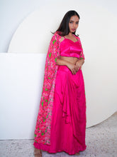 Load image into Gallery viewer, Draped Skirt With Blouse And Cape