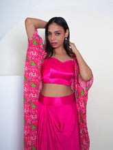 Load image into Gallery viewer, Draped Skirt With Blouse And Cape