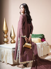 Load image into Gallery viewer, Brown Kaftan Kurta Set
