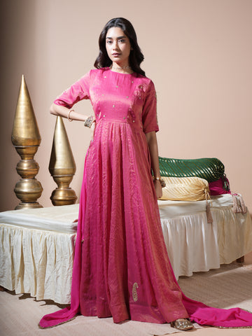 Pink Keri Anarkali Set