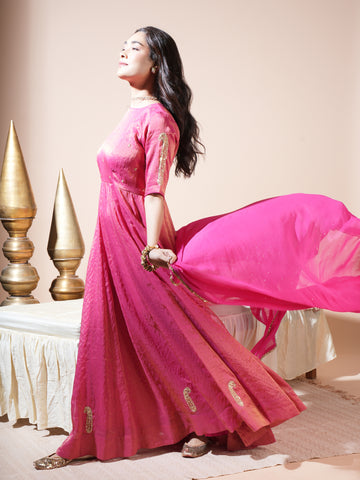 Pink Keri Anarkali Set
