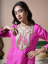 Load image into Gallery viewer, Pink Keri Short Kurta Palazzo Set
