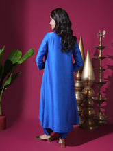 Load image into Gallery viewer, Royal Blue Mor Pocket Kurta Set
