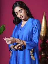 Load image into Gallery viewer, Royal Blue Mor Pocket Kurta Set
