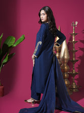 Load image into Gallery viewer, Navy Blue Keri Long Kurta Set

