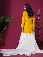 Load image into Gallery viewer, Mustard Keri Short Kurta Palazzo Set
