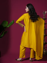 Load image into Gallery viewer, Mustard Cape Kurta Set
