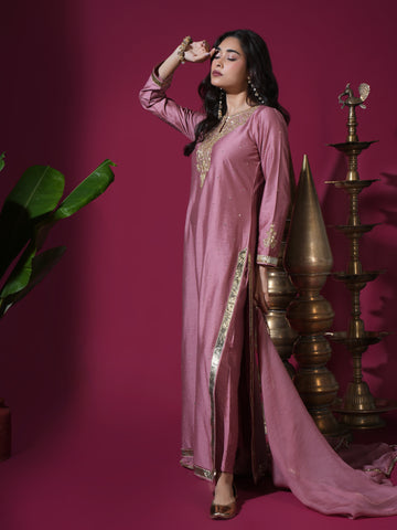 Rose Kaftan Kurta Set