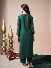 Load image into Gallery viewer, Rama Green Keri Long Kurta Set
