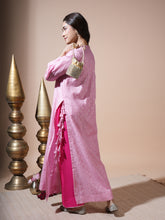 Load image into Gallery viewer, Pink Zari Butta Kaftan Kurta Set
