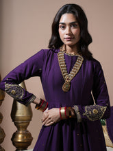 Load image into Gallery viewer, Deep Purple Paan Anarkali
