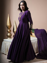 Load image into Gallery viewer, Deep Purple Paan Anarkali
