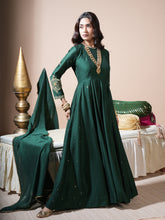 Load image into Gallery viewer, Bottle Green Paan Anarkali
