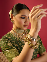 Load image into Gallery viewer, Green Tissue Lehenga Set
