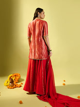 Load image into Gallery viewer, Red Barfi Kurta Palazzo Set
