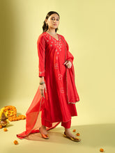 Load image into Gallery viewer, Red Kali Kurta Set
