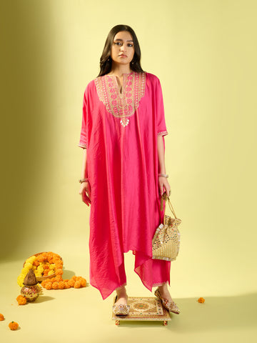 Hot Pink Kaftan Set