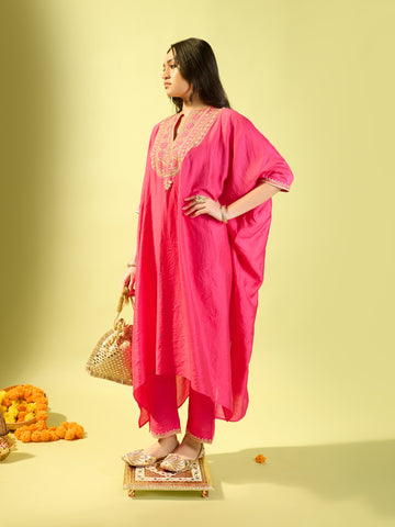 Hot Pink Kaftan Set