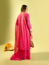 Load image into Gallery viewer, Hot Pink Keyhole Kurta Set
