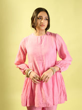 Load image into Gallery viewer, Rose Pink Chanderi Co-ord Set
