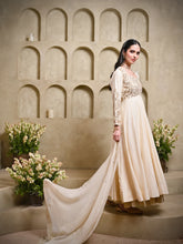 Load image into Gallery viewer, Off White Tilla Anarkali With Dupatta
