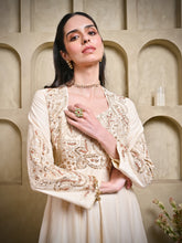 Load image into Gallery viewer, Off White Tilla Anarkali With Dupatta
